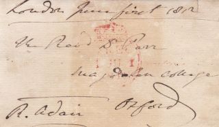 Sir Robert Adair Signed Front : British Diplomat (1812) photo