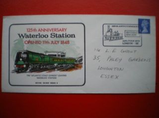 Event Cover 1973 125th Anniv Of Waterloo Station - Atlantic Coast Express Leavin photo