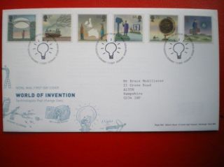 Cover 2007 World Of Invention Fdc Cat Value £7 photo