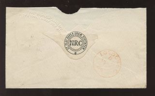 Gb Qv Stationery Sto. .  River Co.  Nrc 1d Pink Waterlow Despatch Envelope 1869 photo