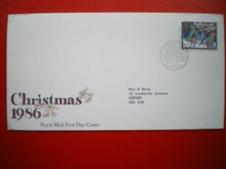 Cover 1986 Christmas 12p Fdc photo