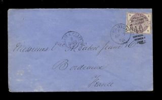 Gb Qv 1885 Cover 2 1/2d Lilac. .  Packard Ipswich Embossed photo