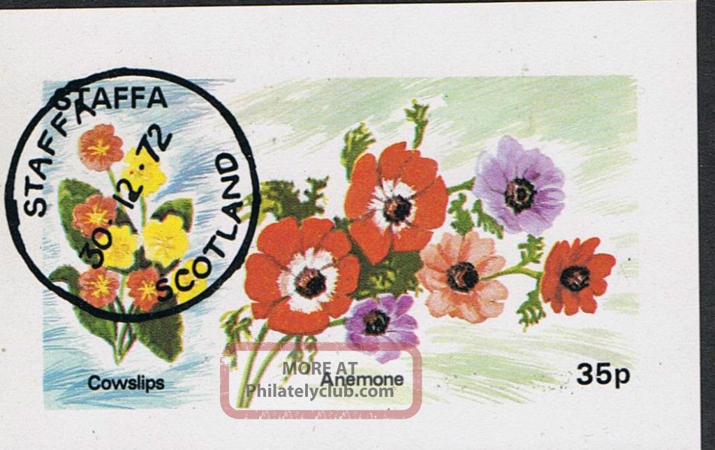 Staffa 1972 Flowers Cowslips Anemone Mini - Sheet Great Britain photo