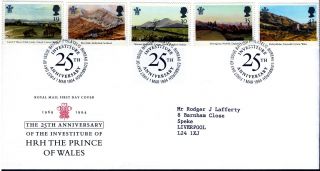 1994 Prince Charles 25th Anniversary.  Philatelic Bureau Edinburgh Postmark Fdc photo