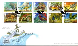 2002 Rudyard Kipling 10v.  Great Britain Royal Mail Illus.  Fdc Burwash Pmks photo