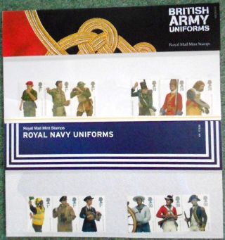 Gb Military Uniforms - 2 Presentation Packs - Army 402,  Navy 431.  2007,  2009 photo