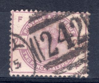 Gb = (1883) 21/2d Lilac Sg190.  `242 / Derby` Duplex Cancel (b1b) photo