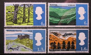 Gb Landscapes 2nd May 1966 Phosphor Issue Sg689p To Sg692p photo
