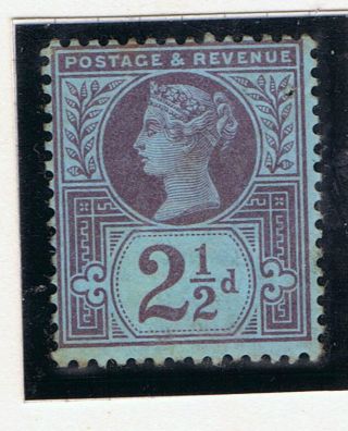 Victorian 1887 - 1902 2 1/2d Purple/blue Sg 201 M/mint photo