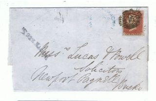 1848 Victorian Penny Red (imperf) On Cover - Possible Moorgate Stn photo