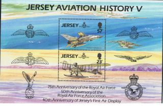 Jersey 1993 75th Anniversary Of The Royal Air Force R.  A.  F Mini - Sheet - Nh photo