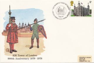 (27889) Gb Fdc Tower Of London 900 Years - Bfps 9000 1 March 1978 photo