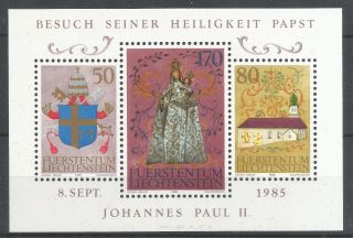Liechtenstein 816,  Pope John Paul Ii Visit Ss,  (cv=$4.  25) photo