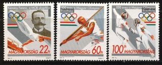 Hungary - 1995.  Hungarian Olympic Committee,  Centenary / Coubertin photo