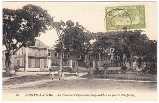 Guadeloupe Pointe - A - Pitre Army Barracks Caserne Postcard To Canada 1925 Cover photo