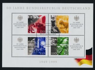 Germany 2042 (cto) 50th Anniv Of Federal Republic,  Child,  Flower photo