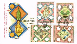 Vatican City First Day Cover Millenium Prague Latin Episcopal See 1973 photo