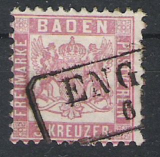 Old German States - Baden Mi.  18 3 Kreuzer - Please See Scan photo
