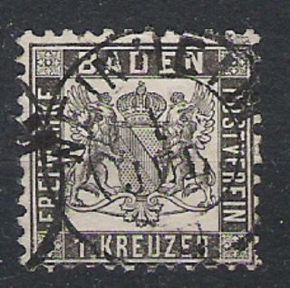 Old German States - Baden Mi.  17a 1 Kreuzer - Please See Scan photo