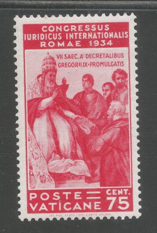 Vatican 44,  1935 International Juridical Congress,  Mlh,  Vf/xf,  Cv=$45) photo
