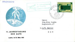 1970 Switzerland Space Landing Commemorative Cover (a) photo