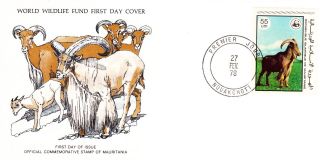 World Wildlife Fund First Day Cover - Mauritania - Barbary Sheep - Issue No 75 photo