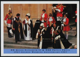 Liberia 1252 Queen Elizabeth Golden Wedding Anniversary photo
