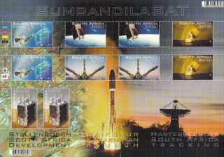 South Africa 2011 Sumbandila Sat Sg 1882 - 6 10v Sheet Micro - Satellite Soyuz photo