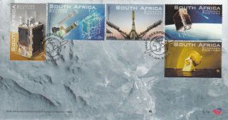 South Africa 2011 Fdc Sumbandila Sat Sg 1882 - 6 5v Cover Micro - Satellite Soyuz photo