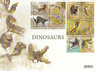 South Africa 2009 Dinosaurs 10v Sheet Afrovenator Heterodontosaurus Jobaria photo
