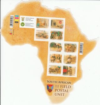 South Africa 2012 11 Field Postal Unit 10v Self - Adhesive Sheet Defence Force photo