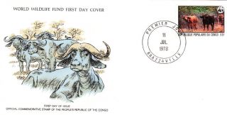 World Wildlife Fund First Day Cover - Congo - The Cape Buffalo - Issue No 84 photo