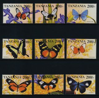 Tanzania 1788a - I Butterflies,  Flowers photo