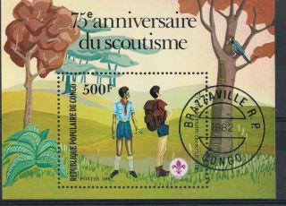 Rep Du Congo 1982 75th Anniversary Of Scouting Mini - Sheet Immaculate Cto photo