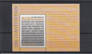 South Africa 2011 Honouring The Constitution 1v Sheet Sg Ms1887 Words photo