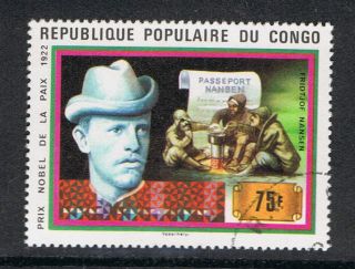 Nobel Prize Winner - Fridtjof Nansen Illustrated On 1972 Congo Stamp - Fine photo