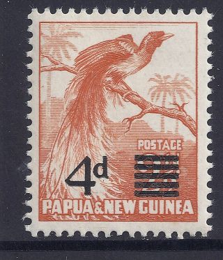 1957 Png Sg16 Orange 4d On 2½d Overprint Fine Muh/mnh photo