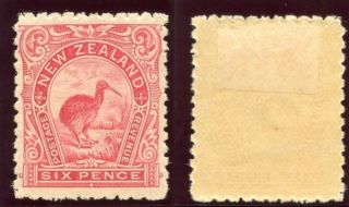 Zealand 1900 Qv 6d Pale Rose Mlh.  Sg 265.  Sc 93. photo