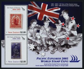 Zealand 2012b Stamp On Stamp,  Gallipoli Landings,  Flag photo