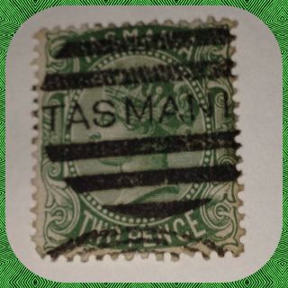Australia - Tasmania State Qv 1871 2d Vfu + Barred Cds Postmark As Per Scan photo