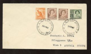 Australia 1962. .  3 Colour Franking To Austria. .  Ra Naval Post Office Number 3 Pmks photo