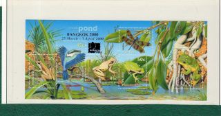 Australia.  Small Pond 2000 Miniature Sheet. photo
