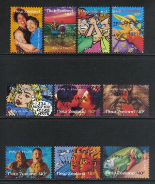 Zealand 1998 Greetings/stay In Touch - - Attractive Topical (1498 - 1507) photo
