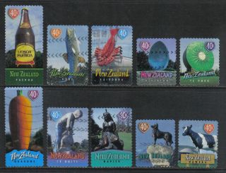 Zealand 1998 Famous Town Icons - - Attractive Art Topical (1547 - 56) photo