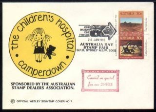 Australia Wesley Souvenir Cover 1985 Children ' S Hospital Fun Run Rare Postmark photo