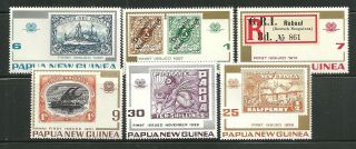 Paupa Guinea 389 - 94 75th Anni 1st Papua Guinea Postage Stamp photo