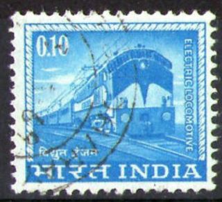 India 1965 0.  10 Electric Locomotive Commemorative Stamp Sg 509 Vfu photo