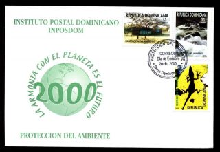 Dominican Republic 2000 Enviromental Protection Fdc C5510 photo