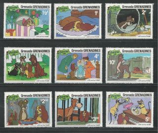Grenada Disney 450 - 458 Lady And The Tramp,  Christmas,  1981. photo