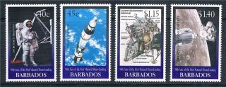 Barbados 1999 Anniv.  Of Moon Landing Sg1138/41 photo